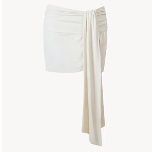 Asta Resort Chloe Mini Skirt With Sash - S - Creme